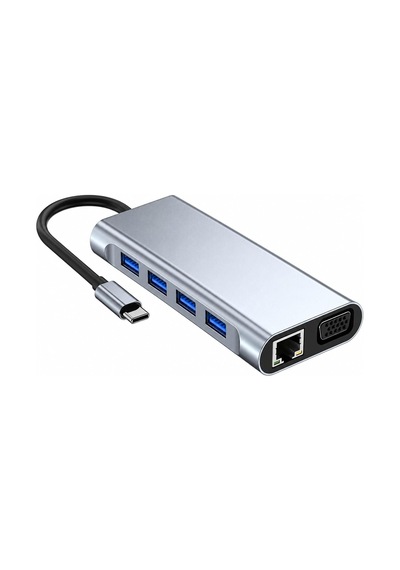 Tr 11 İn 1 Arada Usb-c Hub Type-c Çoklayıcı Adaptör, 4k Hdmı, Vga, Rj45 Ethernet, Pd Şarj, Usb 3.0 + 3 Usb 2.0, Sd