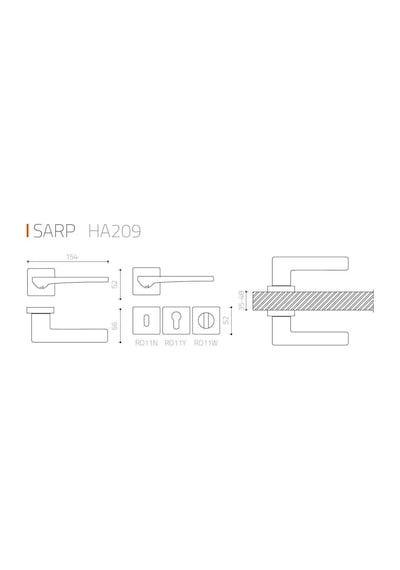 System Sarp Kapı Kolu Füme Renk Ha209ro11 Bbn