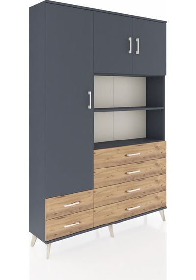 Arges Dolap 8 Raflı 6 Çekmeceli 3 Kapaklı 132x30x195 Antrasit-antrasit/çam Antrasıt/atlas Çam Arges Dolap 8 Raflı 6 Çekmeceli 3 Kapaklı 132x30x195 Antrasit-antrasit/çam Antrasıt/atlas Çam