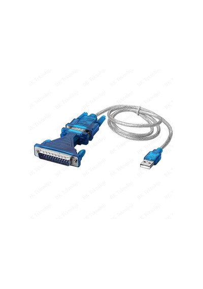 Usb 2.0 - Rs-232 Seri Bağlantı Noktası Kablosu + 9 Pin To 25 Pin
