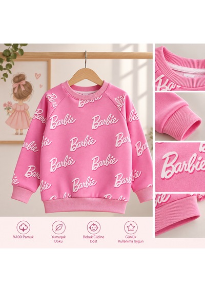 Bebe Bebek Sweatshirt Pembe - Beyaz