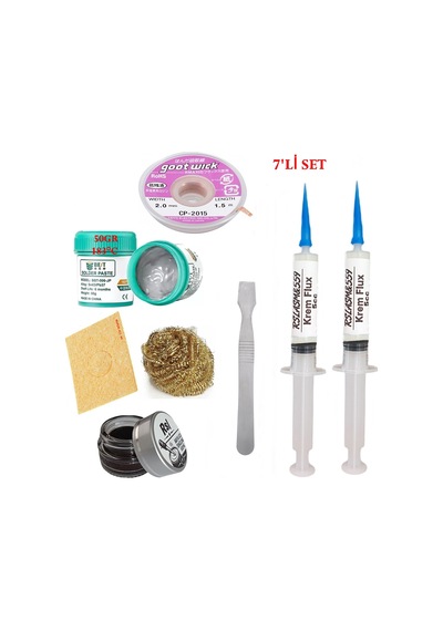 Best Krem Lehim 183 C 50gr Havya Uc Temizleyici Flux Lehim Toplama Cp-2015 Lehim Emme Teli Spatula Seti2 Tk01