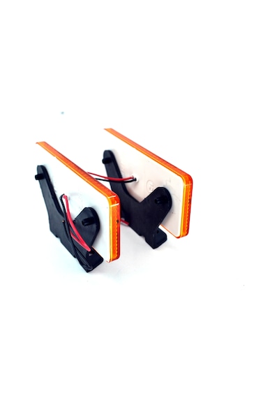 2 Adet 12v Turuncu Reflektör Dikdörtgen Ledli Side Marker Lamba