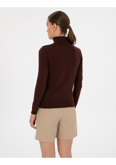 Pierre Cardin Kadın Kahverengi Kazak /triko 50315747-vr029 Kahverengi