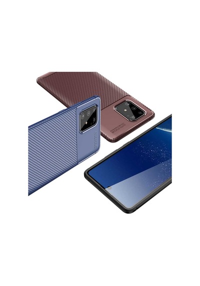 Samsung Galaxy Uyumlu A91 (S10 Lite) Kılıf Karbon Silikon Case