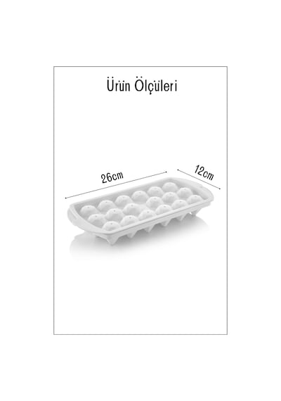 18 Bölmeli Elmas Model Buz Kalıbı - Buzluk - 2'li Set - Antrasit Plastik Diğer