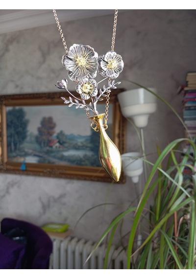 Slowshe-vintage Tasarım Kolye Altın - Beyaz