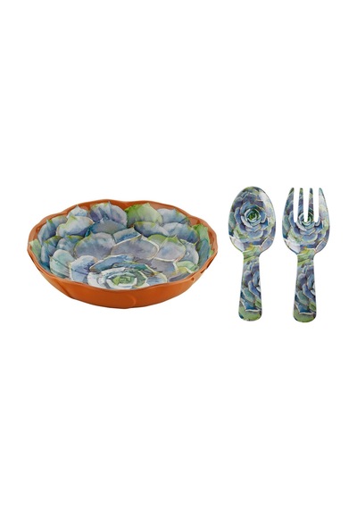 Lucky Art Vivace Melamin 3 Parça Salata Servis Seti 30 Cm Dıo30028 Çok Renkli