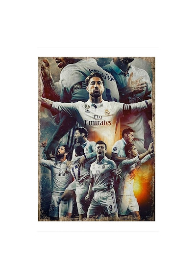 Bedeko Real Madrid Hediyelik Ahşap Tablo 50 Cm X 70 Cm