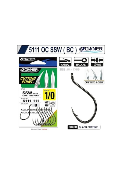 Owner 5111 Oc Ssw Bc Tekli Olta İğnesi 1/0