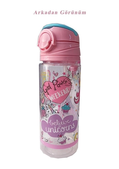 Kız Çocuk Unicorn Matara 500 ML 1 Adet Lisanslı Suluk Okul Matarası Öğrenci Suluğu