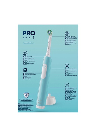 Oral-b Pro Series 1 İkili Paket, Siyah Ve Mavi Şarjlı Diş Fırçaları
