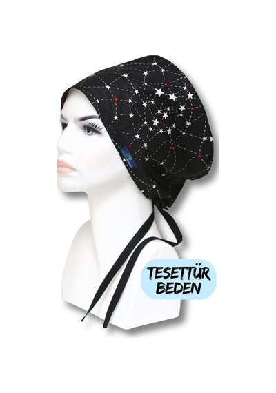 Tesettür Beden 3'lü Siyah Bone Siyah Tek Renk Siyah Çıtır Siyah Takım Yıldızı Cerrahi Bone Renkli