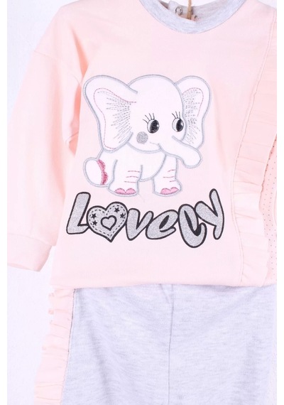 Babydonat Kız Bebek 2'li Kız Takım Pembe