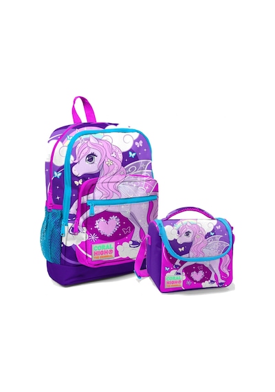 Coral High Mor Unicorn Kız Çocuk İlköğretim Okul Sırt Çantası Ve Beslenme Çanta Seti Çok Renkli