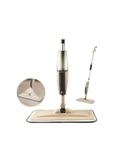 Microfiber Bezli Deterjan Hazneli Sprey Mop Bej + 9 Yedek