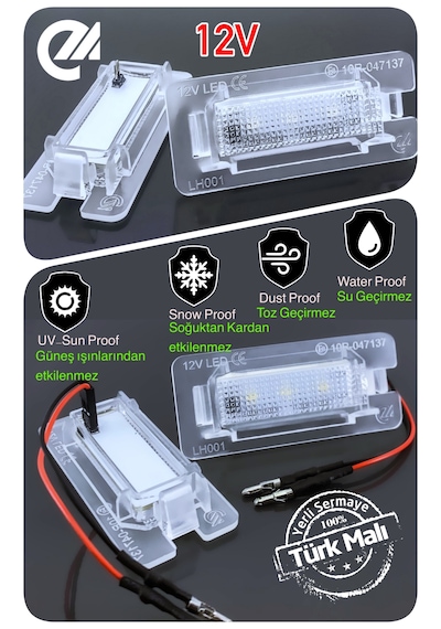 Bmw 3 Serisi E90 E91 E92 E93 2004-2013 Canbus Led Plaka Aydınlatma Ledi Lambası