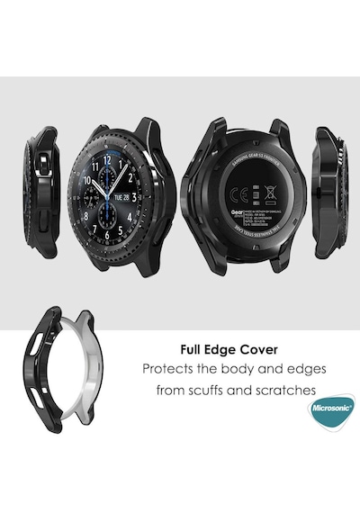 Microsonic Samsung Uyumlu Galaxy Watch 4 Classic 42Mm Kılıf Siyah