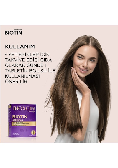 Bioxcin Biotin 5000 Mcg 30 Tablet 2 Adet