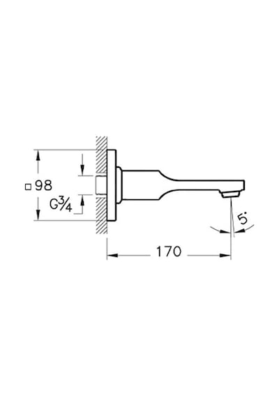 VitrA A4249123 Suit L Çıkış Ucu. Altın