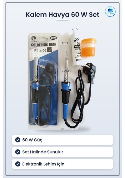 Kalem Havya 60 W Set Elektronik Lehim Tamir Onarım Hırdavat Aracı