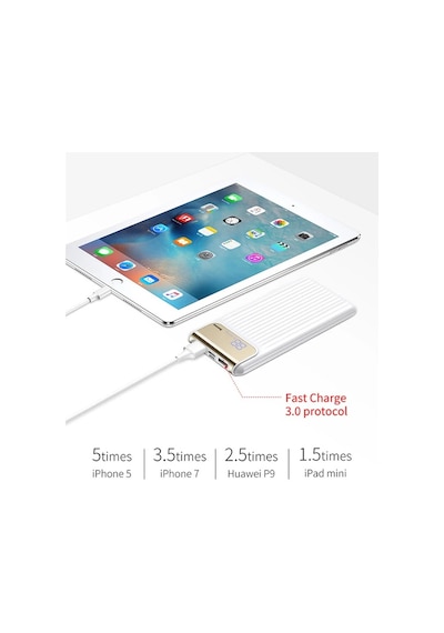 Baseus Thin Qc3.0a 10000 Mah Hızlı Şarj Harici Şarj Power Bank- 5775 Diğer