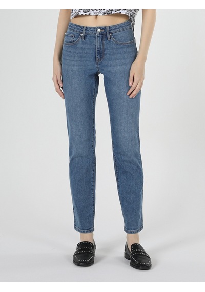 Colin's 703 Carla Slim Fit Normal Bel Düz Paça Mavi Kadın Pantolon CL1058577_Q1.V1_DN40740