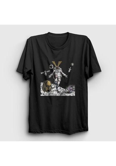 Presmono Unisex Astronaut Astroworld Travis Scott T-shirt Siyah