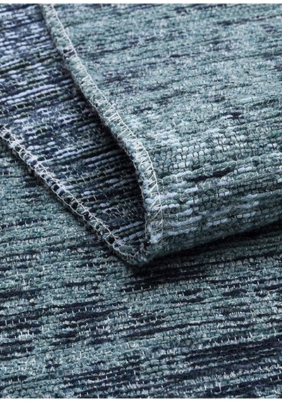 Kutnu Kılım Modern Ombre Renk Geçişli Yıkanabilir Çift Taraflı Kilim Antrasit - Gri