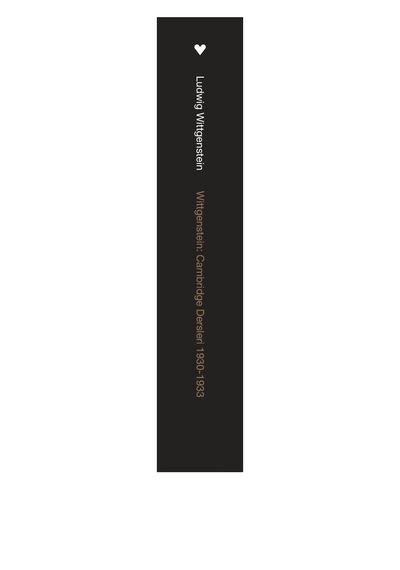 Wittgenstein: Cambridge Dersleri 1930-1933