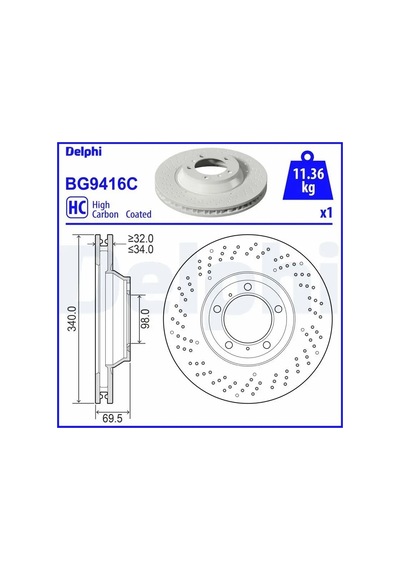 Delphı Bg9416c Fren Diski On Sag 99135140401