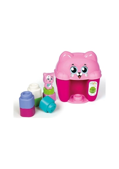 Nessiworld 17768 Soft Clemmy - Yumuşak Blok Kova Seti Kedicik 6-36 Ay