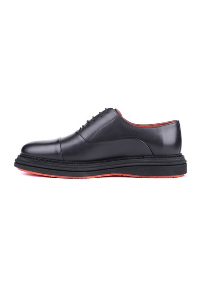 Shoetyle - Siyah Hakiki Deri Bağcıklı Erkek Klasik Ayakkabı 250-2035-1533 Deri Siyah