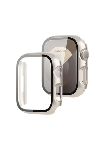 Novstrap Apple Uyumlu  Watch Series 7/8/9 41mm İle Starlight Yıldız Işığı Ekran Kasa Koruyucu Kapak
