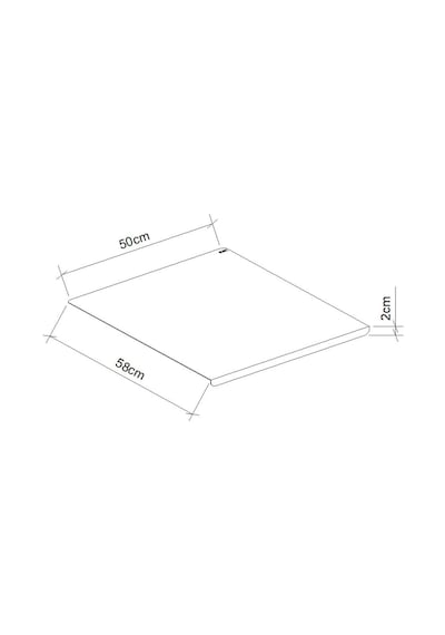 Kesme Tahtası 50cm X 58cm Paslanmaz Çelik Metalik Gri