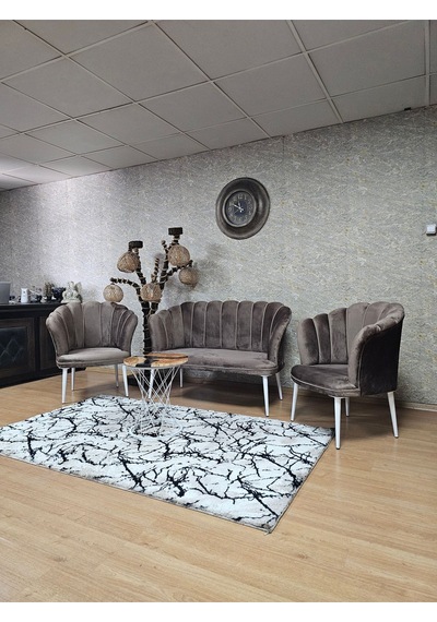 Zafir Papatya Çay Seti Koltuk Takımı Beyaz Boyalı Sivriltme Ayak, Balkon, Salon, Ofis, Cafe Koltuk Takımı Kahverengi Zafir Papatya Çay Seti Koltuk Takımı Beyaz Boyalı Sivriltme Ayak, Balkon, Salon, Ofis, Cafe Koltuk Takımı Kahverengi