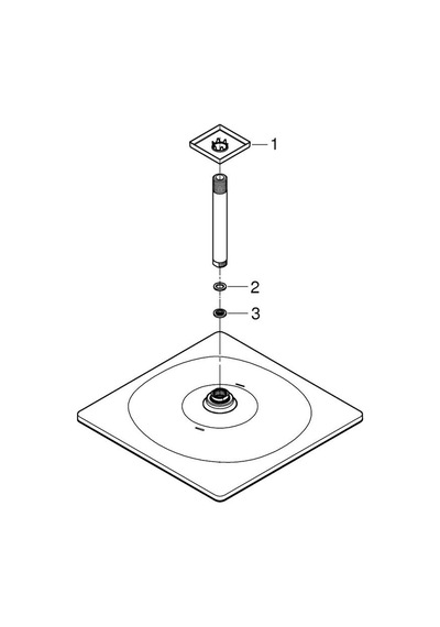 Grohe Rainshower Mono 310 Cube Tepe Duşu Seti 142 Mm, Tek Akışlı - 26566gn0