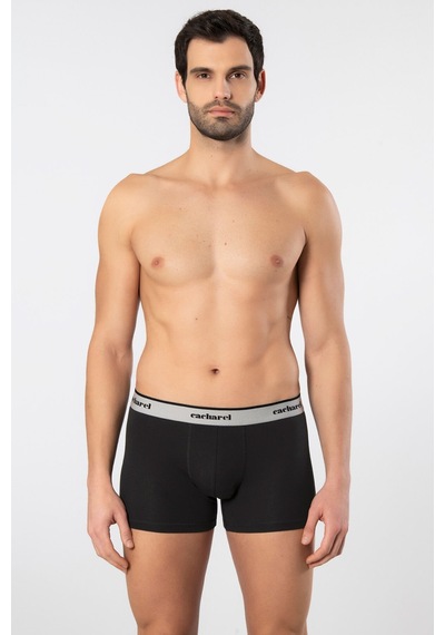 Cacharel Erkek Desenli Likralı Boxer 3'lü Paket 1339/siyah 3 Siyah