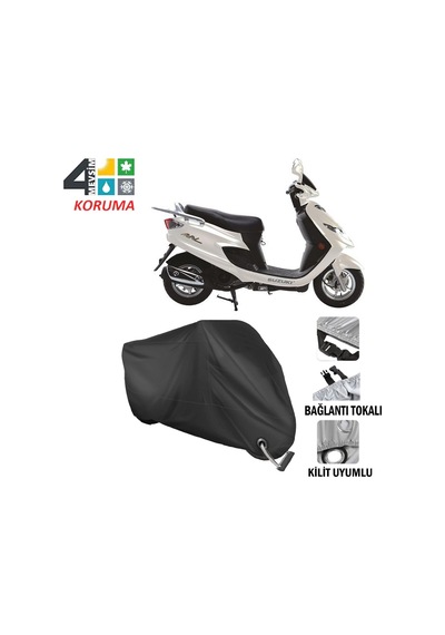 Suzuki An 125 Hk Motosiklet Brandası ( Kilit Uyumlu - Siyah