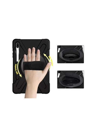 Galaxy Uyumlu Tab S6 T860 Kılıf Zore Defender Standlı Koruyucu Kılıf