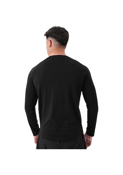 Musclecloth Elite Reglan Uzun Kollu T-shirt Siyah Siyah