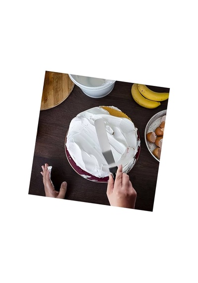 Paslanmaz Çelik L Tipi Pastacı Spatulası Krema Düzeltme Ve Pasta Şekillendirme Bıçağı Evimdeyokyok Çok Renkli