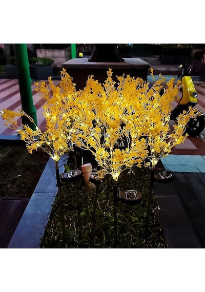 2 Adet Güneş Enerjili Suya Dayanıklı Bahçe Çim Yolu Peyzaj İçin Led Işıklı Kolza Tohumu Çiçeği Lc-105 Lc-105