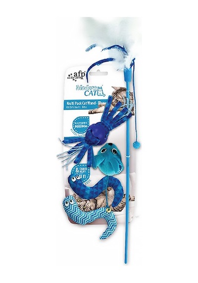 Ilkeshop Afp Modern Cat - Peluş 5 Oyuncaklı Olta Mavi