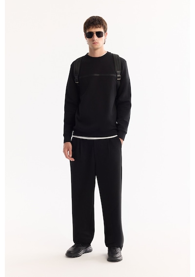 Avva Erkek Siyah Bisiklet Yaka Pamuklu Bi-stretch Baskılı Regular Fit Sweatshirt A52y1325 Avva Erkek Siyah Bisiklet Yaka Pamuklu Bi-stretch Baskılı Regular Fit Sweatshirt A52y1325
