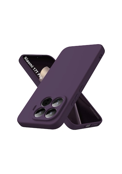 Xiaomi 17t Pro Uyumlu Silikon Kılıf - Pastel Renk Tonu Kamera Korumalı Esnek Kapak - Mor