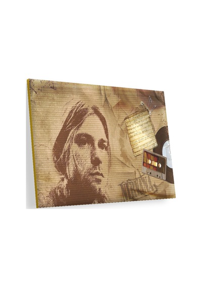 Cakasepetim Kurt Cobain Ve Şarkı Sözleri Ahşap Mdf Tablo