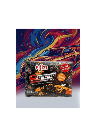 Dream Car Patlayan Şeker Tattoo Hediyeli 4,8gx30 Adet