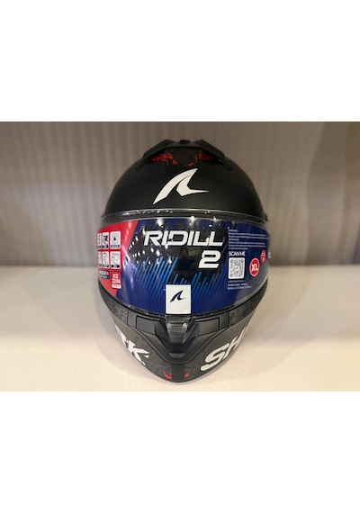 Kask Shark Rıdıll 2 Speed-vıb Matte Black Anthracite Red Siyah/kırmızı