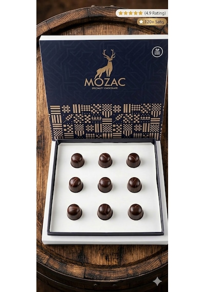 Mozac Varil Yaşlı Aroma Barrel Aged Aroma El Yapımı Gurme Çikolata Serisi 224 G